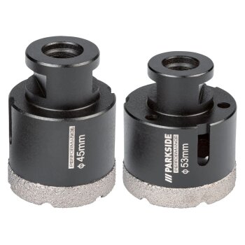 PARKSIDE PERFORMANCE® Diamant-Bohrkronen-Sets »PDBK 3 A1« (ø 45, 53 mm) - B-Ware sehr gut