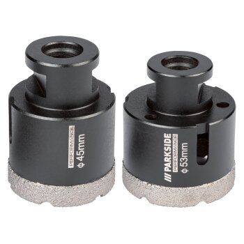 PARKSIDE PERFORMANCE® Diamant-Bohrkronen-Sets »PDBK 3 A1« (ø 45, 53 mm) - B-Ware sehr gut