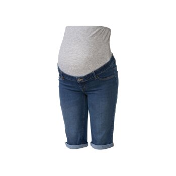 esmara® Damen Umstands-Jeansshorts, niedrige Leibhöhe mit elastischem Besatz (dunkelblau, 40) - B-Ware sehr gut