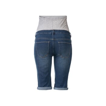 esmara® Damen Umstands-Jeansshorts, niedrige Leibhöhe mit elastischem Besatz (dunkelblau, 40) - B-Ware sehr gut