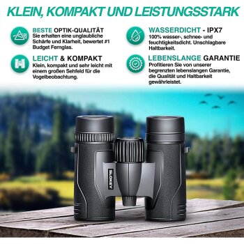 8x32 Slokey Compact Binoculars for Adults - B-Ware neuwertig