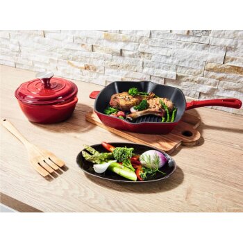 ERNESTO® Grillpfanne Gusseisen 24,5 cm - B-Ware sehr gut
