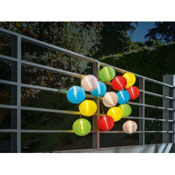 LIVARNO home LED Sommerlichterkette XXL, 15 LEDs, 17 m (Kugellaterne bunt) - B-Ware neuwertig