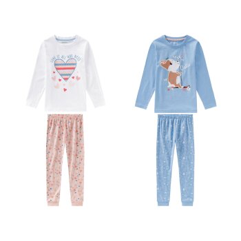 lupilu® Kleinkinder Mädchen Pyjama, aus reiner...
