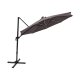 LIVARNO HOME Solar LED-Ampelschirm, Ø 3 m, mit 360° Fuß-Pedal, grau - B-Ware neuwertig
