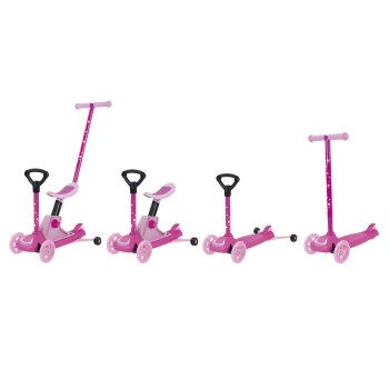Playtive Kleinkinder Scooter, mit Stützrädern, 4in1 (pink) - B-Ware neuwertig