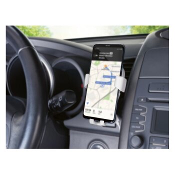 TRONIC® KFZ-Smartphone-Halterung, mit QI®-Lader, 10 W (Weiß) - B-Ware neuwertig