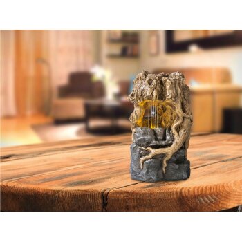 LIVARNO home Zimmerbrunnen mit LED-Beleuchtung, geräuscharm (Felsen) - B-Ware sehr gut