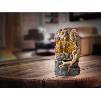 LIVARNO home Zimmerbrunnen mit LED-Beleuchtung, geräuscharm (Felsen) - B-Ware sehr gut