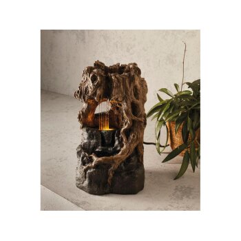 LIVARNO home Zimmerbrunnen mit LED-Beleuchtung, geräuscharm (Felsen) - B-Ware sehr gut