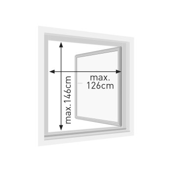 LIVARNO home Insektenschutz für Fenster, extrem flach, 130 x 150 cm (weiß) - B-Ware sehr gut