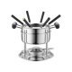 MÄSER Fondue-Set, mit Rechaud und 6 Fonduegabeln (Silber / Schwarz, 11 tlg.) - B-Ware sehr gut