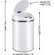 Ribelli Edelstahl Mülleimer - Abfalleimer mit Sensor - automatisches Öffnen und Schließen 60L weiß - B-Ware Transportschaden Kosmetisch