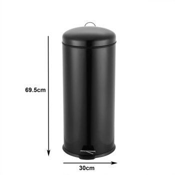 Ribelli Mülleimer, aus Edelstahl, 30 L, schwarz - B-Ware Transportschaden Kosmetisch