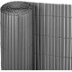 Sichtschutzzaun Sichtschutz PVC Sichtschutzmatte Zaun 1,4 x 5m anthrazit - B-Ware neuwertig