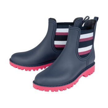 esmara® Damen Regenstiefeletten mit Anziehhilfe (marine/pink, 39) - B-Ware neuwertig