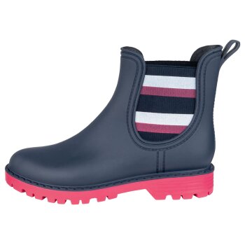esmara® Damen Regenstiefeletten mit Anziehhilfe (marine/pink, 39) - B-Ware neuwertig