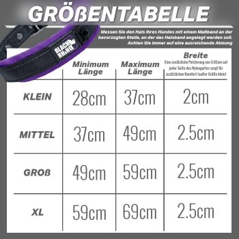 Black Rhino Comfort Halsband, Neopren, gepolstert, Groß, 48-59 cm, lila/schwarz - B-Ware neuwertig