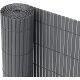 Ribelli Sichtschutzmatte Zaunsichtschutz PVC ca. 1 x 3 m anthrazit - B-Ware neuwertig