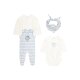 BELLYBUTTON Baby New Born Geschenkset, 4 tlg. in Geschenkbox, mit hohem Bio-Baumwollanteil (Blau, 56) - B-Ware neuwertig