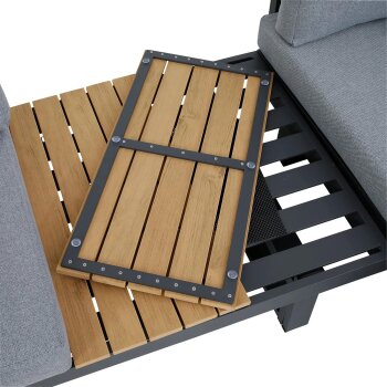 greemotion Lounge-Set San Jose, Schwarz/Grau - B-Ware neuwertig