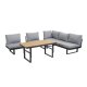 greemotion Lounge-Set San Jose, Schwarz/Grau - B-Ware neuwertig