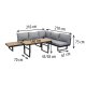 greemotion Lounge-Set San Jose, Schwarz/Grau - B-Ware neuwertig