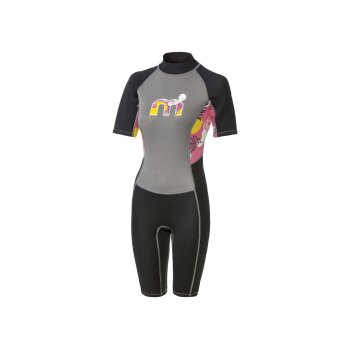 Mistral Damen Neopren-Shorty mit Reißverschluss am Rücken, grau/schwarz (S) - B-Ware neuwertig