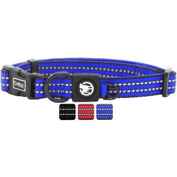 DDOXX Hundehalsband Nylon, reflektierend, verstellbar,...