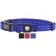 DDOXX Hundehalsband Nylon, reflektierend, verstellbar, gepolstert,Blau, S - B-Ware sehr gut