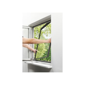 LIVARNO home Insektenschutzrollo Alu bohrlos, zum Einhängen, 130 x 150 cm (anthrazit) - B-Ware sehr gut