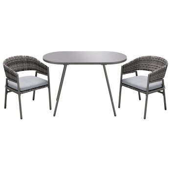 LIVARNO home Balkonset, aus Stahl, 3-teilig - B-Ware...