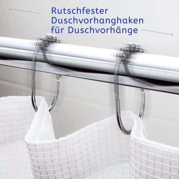 2LB Depot 12 extra große Duschvorhangringe aus Edelstahl - B-Ware sehr gut