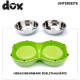 DDOXX Doppel-Fressnapf, rutschfest, 2 x 160 ml, grün - B-Ware neuwertig
