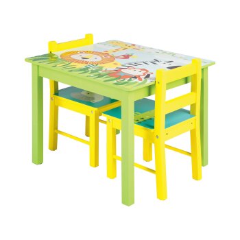 LIVARNO home Kinder Tisch mit 2 Stühlen, mit...