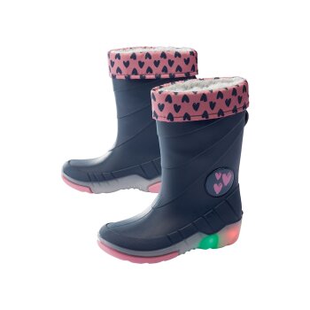 lupilu® Kleinkinder Mädchen Regenstiefel mit coolem Blink-Effekt (navy, 26/27) - B-Ware neuwertig