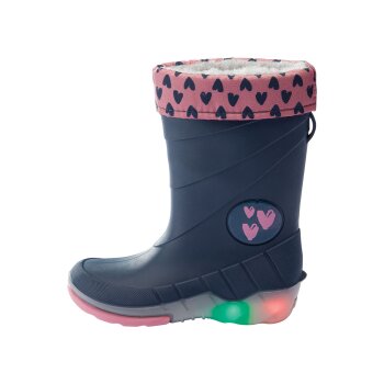 lupilu® Kleinkinder Mädchen Regenstiefel mit coolem Blink-Effekt (navy, 26/27) - B-Ware neuwertig