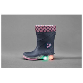 lupilu® Kleinkinder Mädchen Regenstiefel mit coolem Blink-Effekt (navy, 26/27) - B-Ware neuwertig