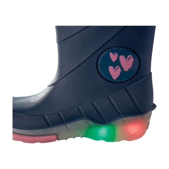 lupilu® Kleinkinder Mädchen Regenstiefel mit coolem Blink-Effekt (navy, 26/27) - B-Ware neuwertig