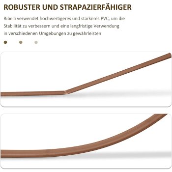 Ribelli PVC Sichtschutzmatte, Zaun oder Balkon, 80 x 400 cm, braun - B-Ware neuwertig