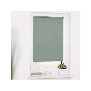 LICHTBLICK Rollo Klemmfix, ohne Bohren, verspannt, Verdunkelung, ab 45 x 150 cm (Salbei, 45 x 150 cm) - B-Ware sehr gut