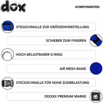 DDOXX Hundehalsband Air Mesh, verstellbar, gepolstert |...