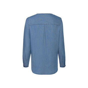 esmara® Damen Bluse, leicht tailliert geschnitten, mit abgerundetem Saum (blau, 36) - B-Ware sehr gut