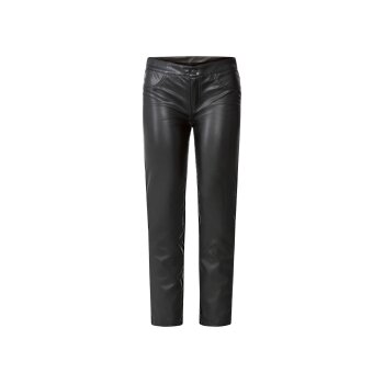 esmara® Damen Hose in Lederoptik (Hose mit Knopf, 42) - B-Ware neuwertig