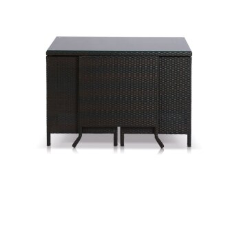 LIVARNO home Balkon-Set, aus Geflecht, 3-teilig, braun - B-Ware neuwertig