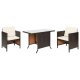LIVARNO home Balkon-Set, aus Geflecht, 3-teilig, braun - B-Ware neuwertig