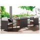 LIVARNO home Balkon-Set, aus Geflecht, 3-teilig, braun - B-Ware neuwertig