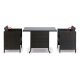 LIVARNO home Balkon-Set, aus Geflecht, 3-teilig, braun - B-Ware neuwertig
