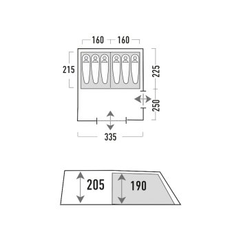 High Peak Familien-Zelt »Kimberly« für 6 Personen - B-Ware neuwertig