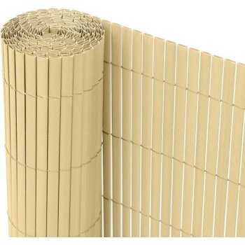 Ribelli Sichtschutzmatte Zaunsichtschutz PVC ca. 0,9 x 5m bambus - B-Ware gut